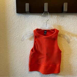 Vibrant Orange Sleeveless Top